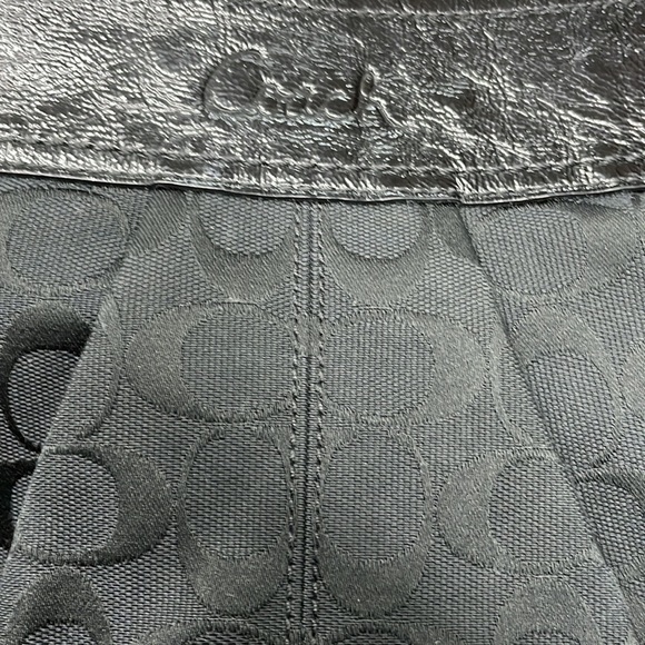 Coach faux leather and canvas shoulder bag 16x14 - Picture 10 of 10